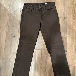 Volcom Brown Straight-Leg Jeans